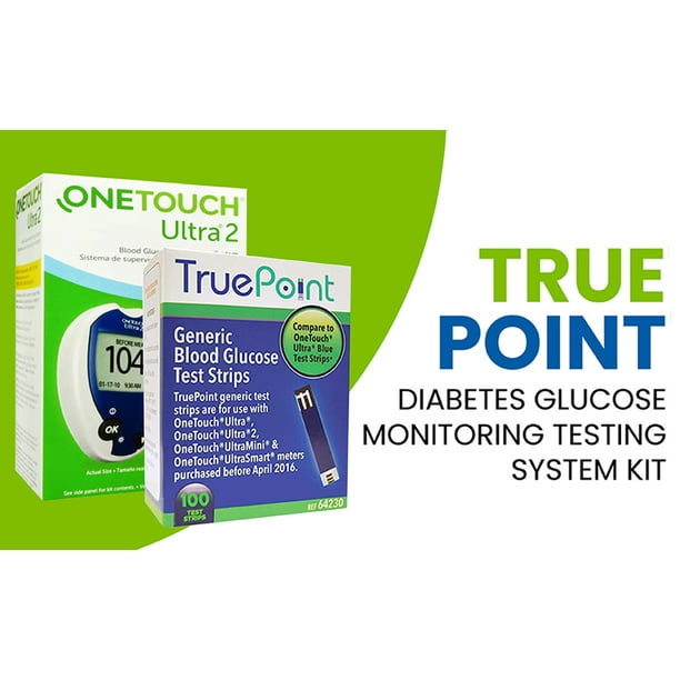 TruePoint Diabetes Glucose Monitoring Testing Kit with 50 test strips