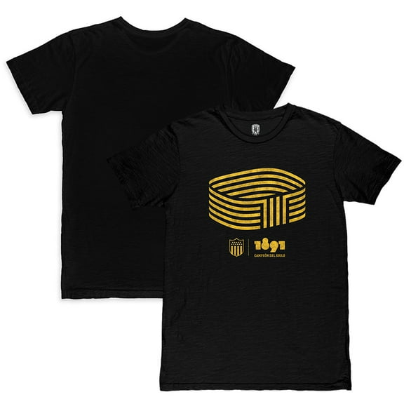 Men's 1863FC Black Club Atl-tico Pe-arol Landmark Slub T-Shirt