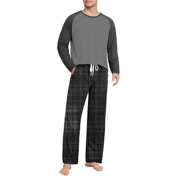 Conjunto de pijama informal de estilo masculino, camisa de manga larga con cuello redondo y cordón en la cintura, pantalones largos holgados, conjuntos para el hogar, pantalones cortos de manga corta