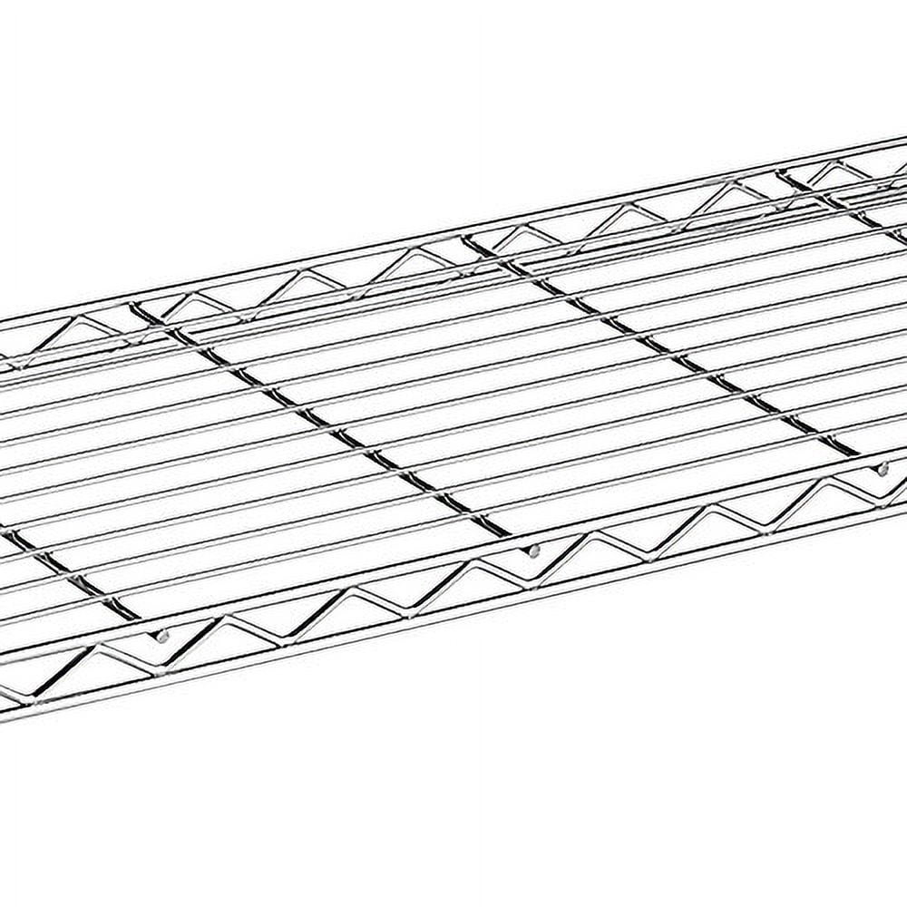 Whitmor Adjustable 36"W x 14"D x 72"H 5-Shelf Freestanding Storage Shelves, Chrome, Adult Use