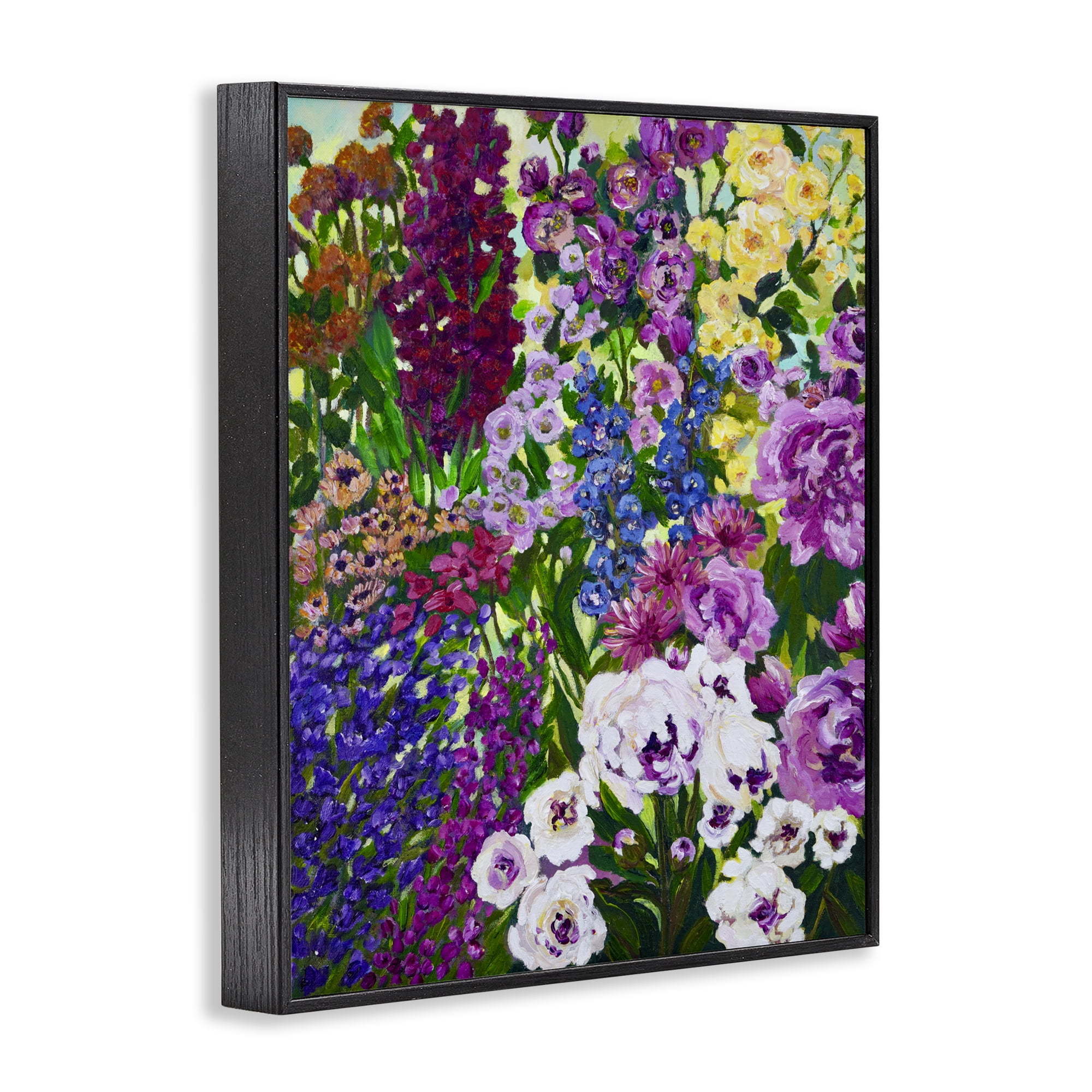 Stupell Industries Lush Greenhouse Garden Flowers Black Framed Giclee Art, design by Lee Ann Zirbes