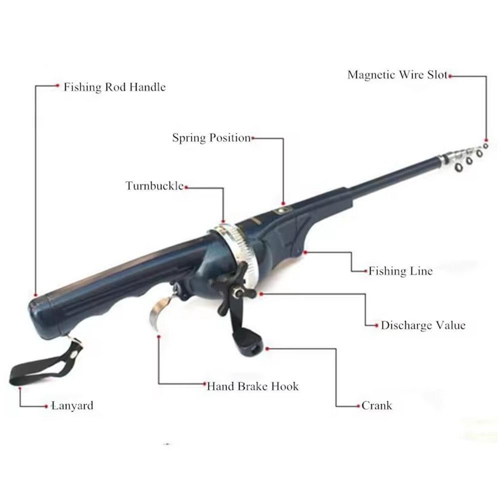 Folding Fishing Pole Telescopic Spinning Rod Outdoor Fishing Gifts for Men
