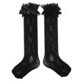 thumbnail image 5 of MERRYHAPY 1 Pair Women's Lace Socks with Bow Black Tube Shape for Casual Outings and Themed Events for Women, 5 of 8