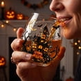 thumbnail image 3 of Halloween Wine Glasses, 15 Oz Stemless Wine Glasses, Halloween Party Drinking Glasses Clear Printed Glass Cup for Wine Cocktail Whiskey Holiday Home Party Use, 3 of 6