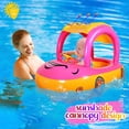 thumbnail image 2 of YOPTOP Baby Inflatable Pool Float with Sun Protection ，Car Shaped Babies Swim Float Boat for Toddler  Swim Ring Pool Spring Floaties Summer Beach Outdoor Play Fit 6-36Months,red, 2 of 7