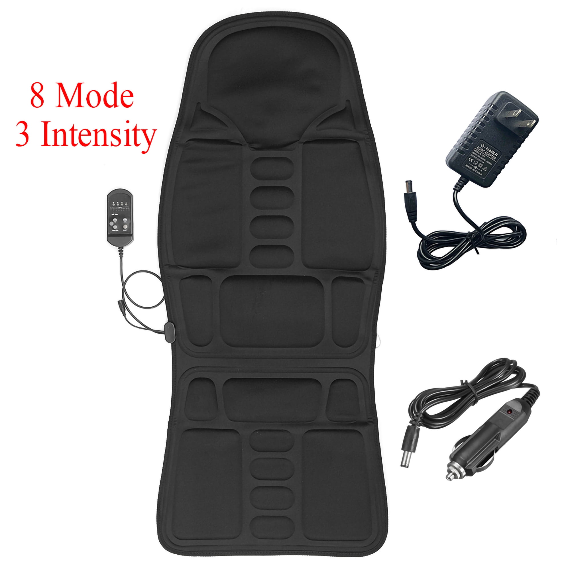 Portable Electric Massager 8 Mode 3 Intensity Car/Home Chair Seat Cushion Full Body Electric