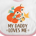 thumbnail image 4 of Inktastic Daddy Loves Me Woodland Fox Boys or Girls Baby Bib, 4 of 4