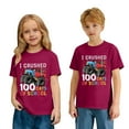 thumbnail image 2 of YUEHUA Kid Boys 100 Days of School T Shirt Cartoon Truck Print 100th Day of School T-Shirt, 2 of 7