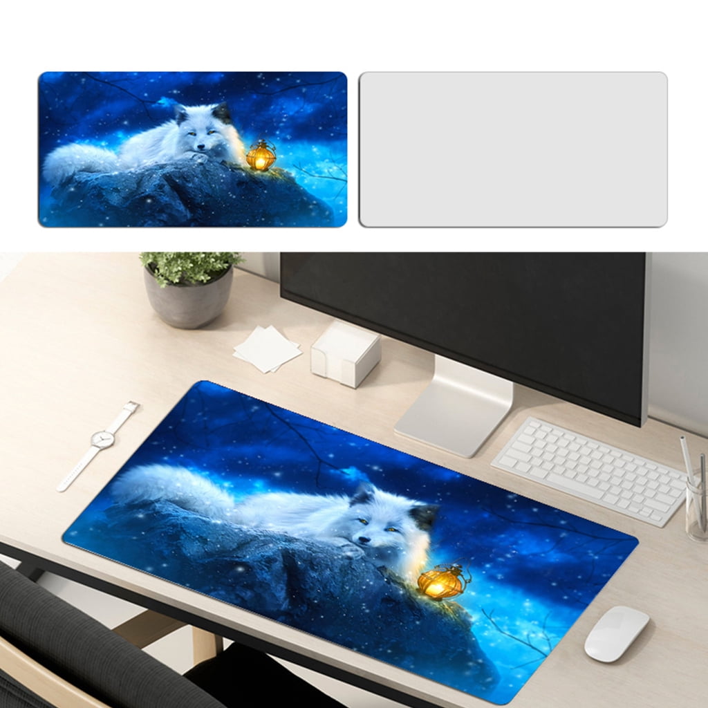 Multifunctional Office Desk Pad Cartoon Gaming Mouse Mat Waterproof PU Computer Mousepad Keyboard Table Cover for Home