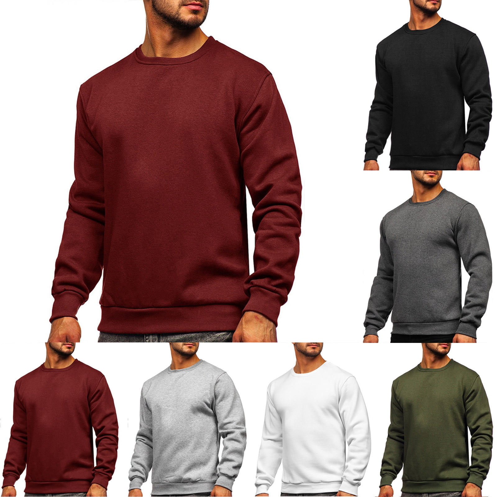 Mens Sweatshirts No Hood,Crewneck Sweatshirt for Men Sale Clearance