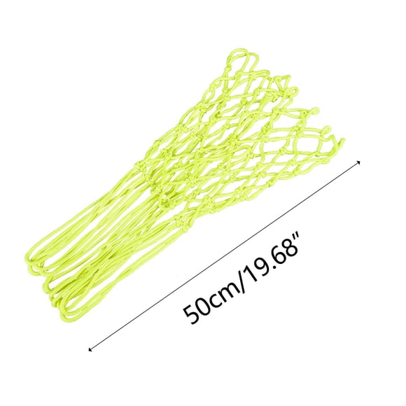 Luminous Basketball Net | Glow in The Dark Replacement Net for Outdoor Basketball Hoops | 12 Loop Nylon Construction | 45cm or 50cm Length | Night Basketball Sports