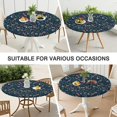 thumbnail image 7 of Pioneer Flower Floral Print Pattern Round Fitted Tablecloth with Elastic Edge,Dining Table Cover Waterproof,Outdoor Round Tablecloth for Camping,Dining,Indoor and Outdoor, 7 of 7