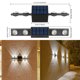 thumbnail image 4 of Luz De Pared Solar Led Para Exteriores Luz decorativa para valla de jardín, 8 LED, para balcón, escalera, escalón de cubierta de casa, 2 uds., 4 of 8