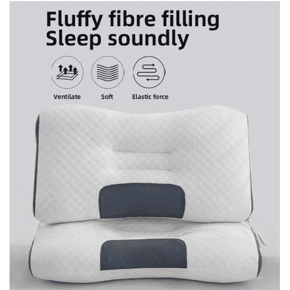 Neck Pillow for Sleeping – Soft Adjustable Ergonomic Contour Support Pillow (1-Piece)