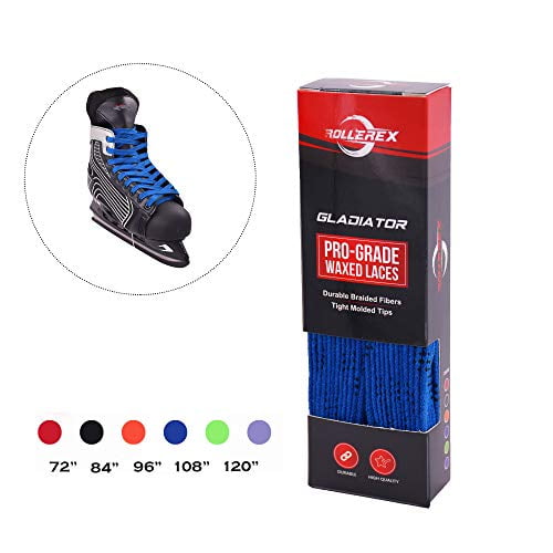 Rollerex Gladiator Waxed Hockey Skate Laces Multiple Size and Color Options 