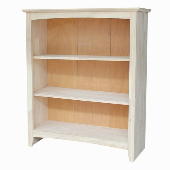 International Concepts 48-in Shaker Wood Bookcase, Unfinished