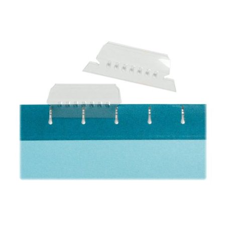 Kleer-Fax, Inc. Hanging File Tabs,with Strip Inserts, 1/5 Cut, 10 per Box, Clear (Set of 4)