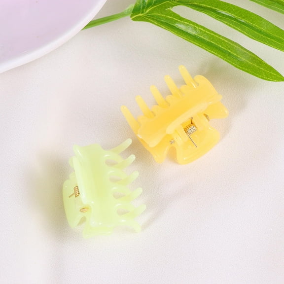 WEUVEB 12Pcs Assorted Color Decorative Plastic Hair Claws Perfect for Hair Styling and Special Occasions