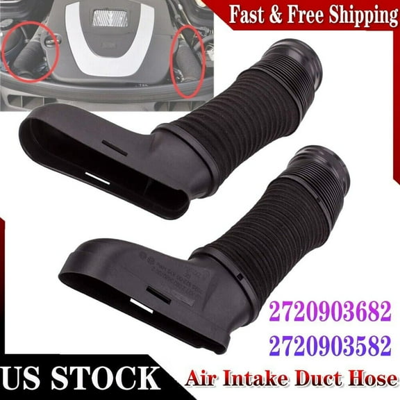 pair Left Right Side Air Intake Duct Hose for Mercedes W204 C300 C350 2008-2012