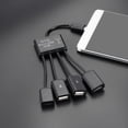 thumbnail image 4 of Micro Usb Otg Hub Adaptador Multifunción Cable Conector Macho A Hembra Dual Usb 2.0 Carga De Energía Micro Usb 5Pin Para Teléfono Android 3 En 1 seitruly EL013209-01, 4 of 5