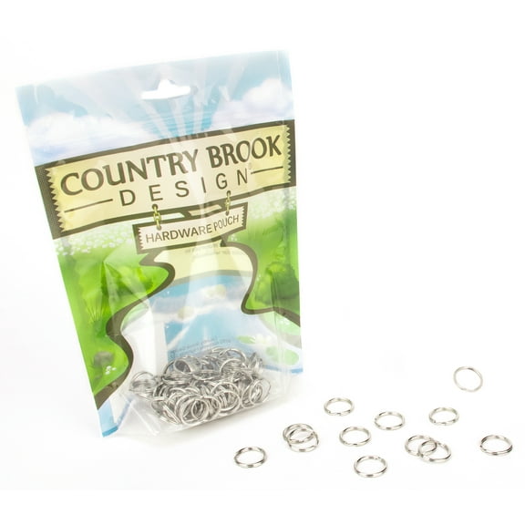 Country Brook Design® 1/2 inch Split Ring Key Chain Rings, 50 Pack