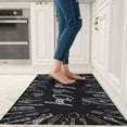 thumbnail image 3 of Black Kitchen Rugs and Mats, Anti-Fatigue Kitchen Rug Set of 2 Farmhouse Cushioned Kitchen Floor Mat, Standing Kitchen Mat Waterproof Non-Slip Mat, Black White Kitchen Decor - 17x30 and 17x47 Inch, 3 of 6