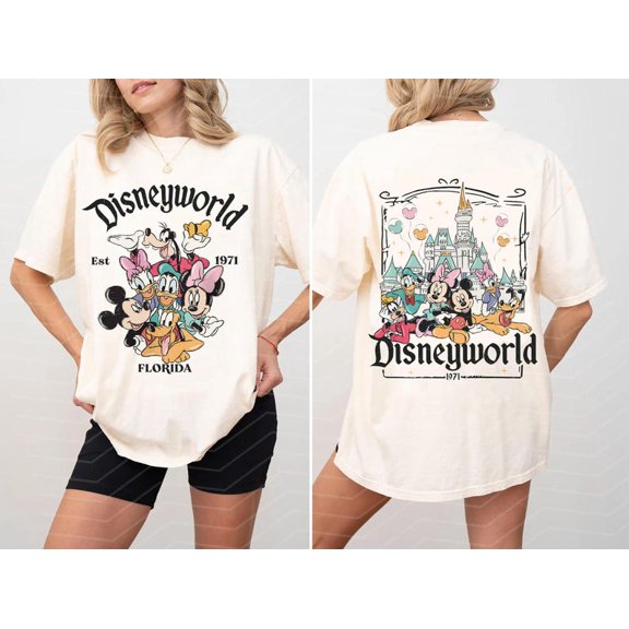 Disney World Florida 2 Side Shirt, Disneyworld Est.1971 Shirt, Disney Vacation Shirt, Mickey and Friends Shirt, Retro Walt Disney Shirt