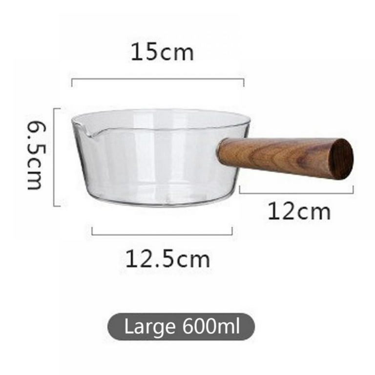 Small Pot Sauce Pan Glass Pots For Cooking Milk Pan Milk Pot Non Stick Mini  Saucepan Butter Warmer With Wooden Handle Small Cookware Perfect Size For  Heating Smaller Liquid Portions price in