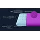 thumbnail image 2 of Paquete 2 Almohadas EBDreams Mold Gel Morada Air Sense Estandar Suave Ergonómica Bambú El Bazar Store, 2 of 5