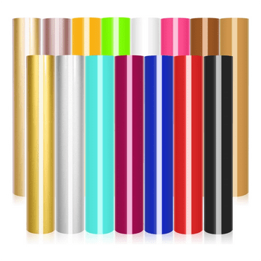 Heat Transfer Vinyl Bundle - 12 X 12inch Iron on for -Shirt, HTV Compatible with Craft Cutters