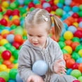 thumbnail image 2 of Assorted Color Plastic Ballpit Balls for Kids 50pcs Crush Proof PE Safe for Baby Play, 2 of 9