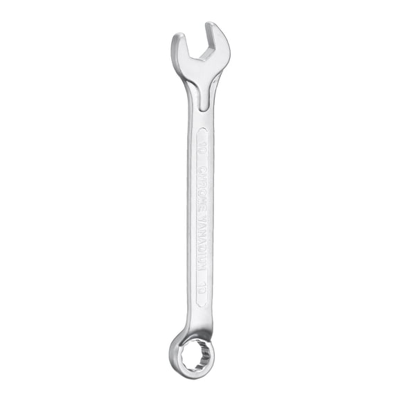 Uxcell Combination Wrench Offset 10mm 75-Degree 12-Point Box End and 15° Angled Open End Metric CR-V Steel Nickel Plated Multi-function Spanners for Mechanics DIY Enthusiasts