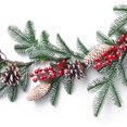 thumbnail image 3 of Decoraciones de corona navideña, guirnalda de árbol artificial oel, arreglo floral navideño para decoración de bodas, jardín, chimenea, escalera, decoración colgante navideña (70 cm) oso de fresa  Electrónica, 3 of 5