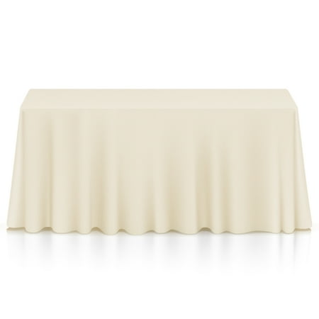 

Lann s Linens Polyester Tablecloth - 90 x 132 Rectangular - Ivory