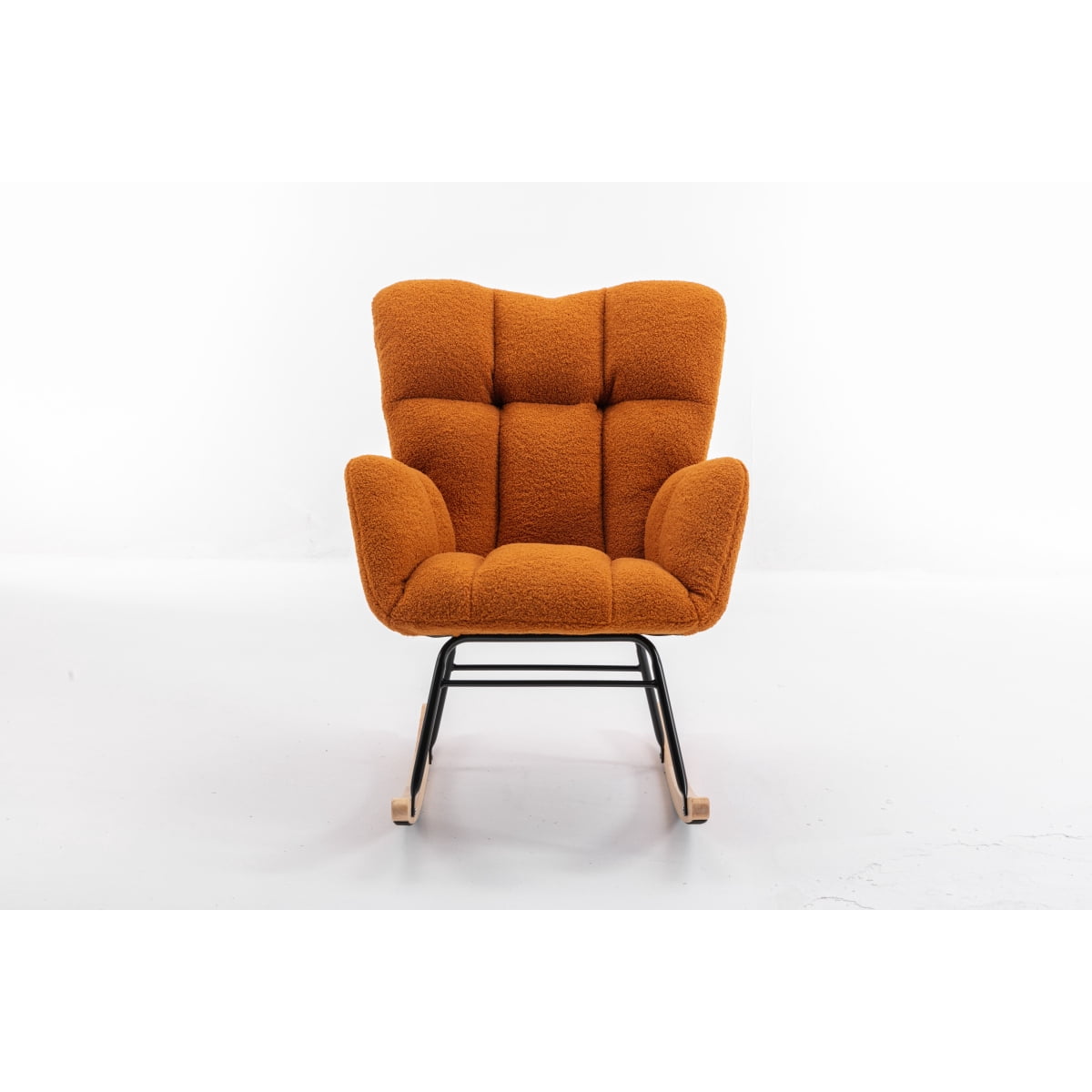 Newboti Furniture 050-Teddy Fabric Rocking Gilder Nursery Chair For Living Room Indoor,Caramel BN.0479