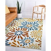 Leick Home Beam Multicolor Flower Rectangle Indoor/Outdoor Area Rug, 3' x 5'