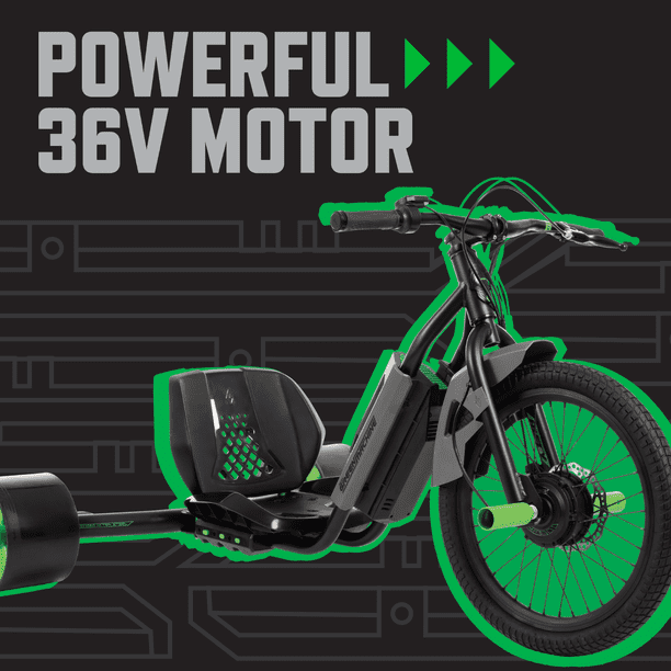 HUFFY 三輪　トライフル Huffy Green Machine 36V Electric Drift Trike, 15 MPH, Adult/Teens