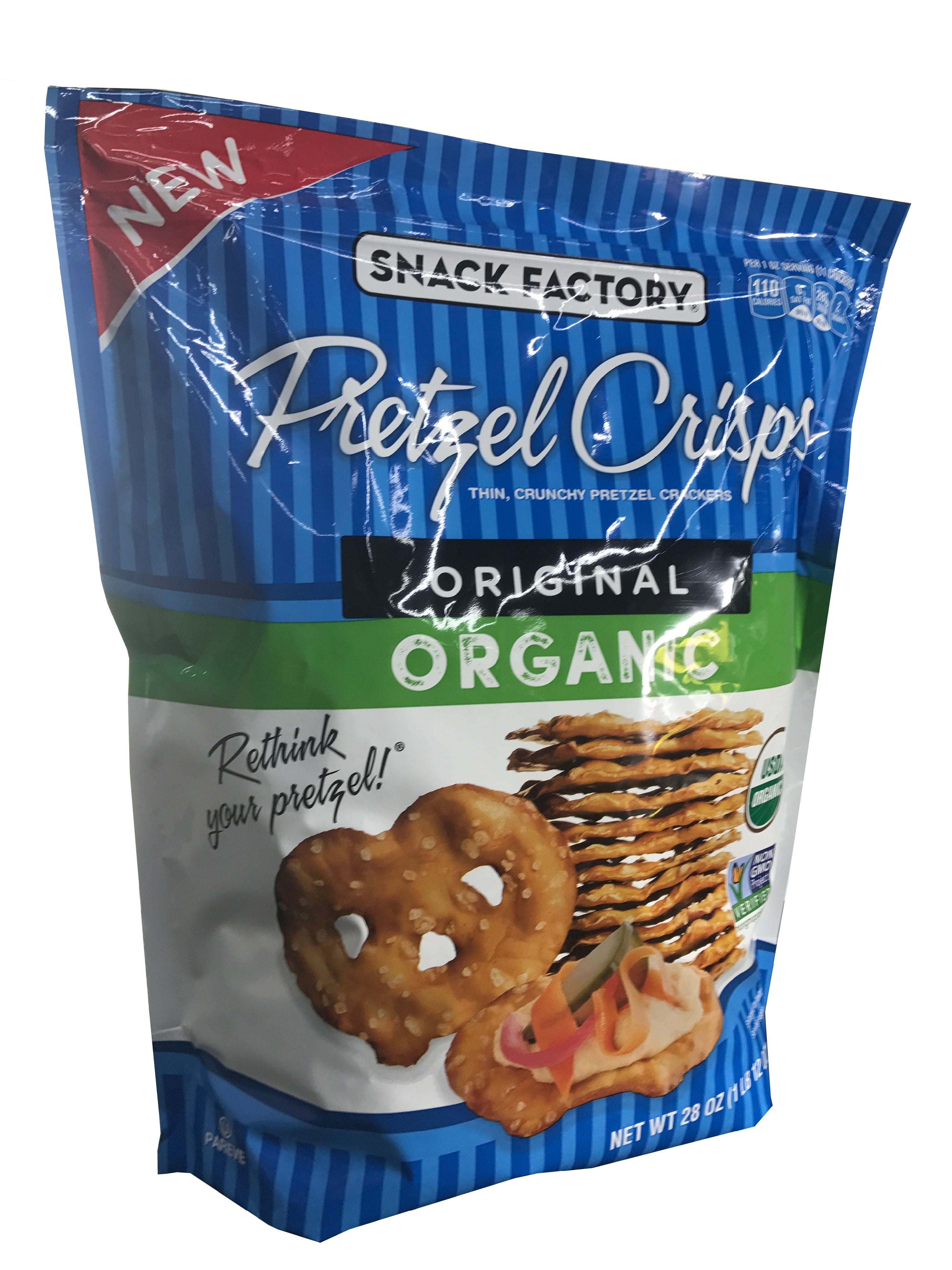 Snack Factory Pretzel Crisps, Original ORGANIC, 28 oz Bag