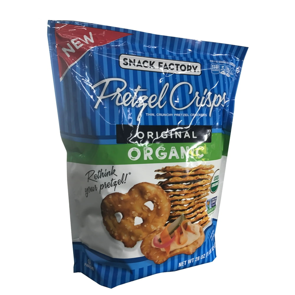 Snack Factory Pretzel Crisps, Original ORGANIC, 28 oz Bag