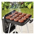 thumbnail image 4 of 17.5" Square Charcoal Grill - Black Steel BBQ Grill with Wheels - Portable Outdoor Grill for Patio, Backyard, Camping - Adjustable Dampers, 4 of 6