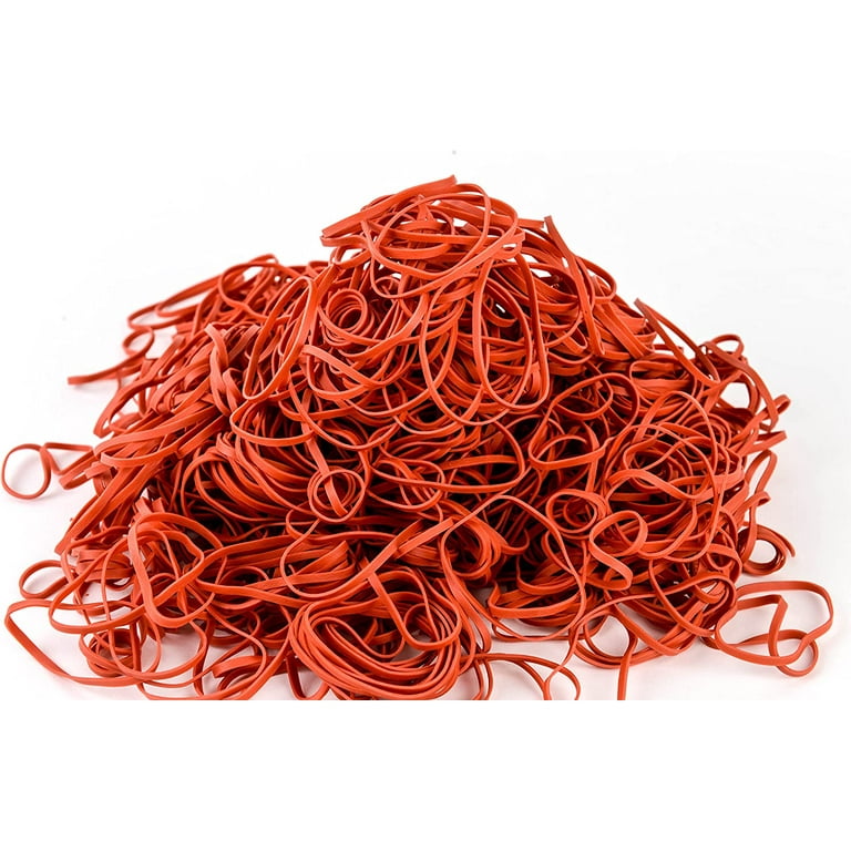 [2 Pack] Red Rubber Bands Size #10 (1-1/4 x 1/16 inches) Approx 2500 pcs  per Box - Non-Latex Rubberbands For Office, Commercial, Store, Home,  Kitchen