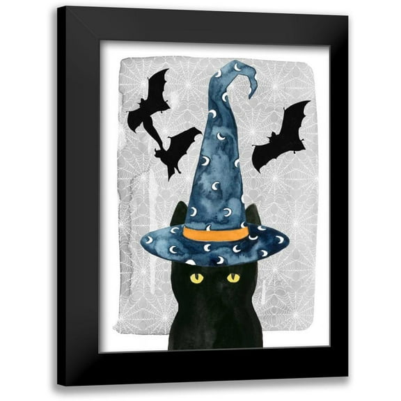 Popp, Grace 12x14 Black Modern Framed Museum Art Print Titled - Black Cat I