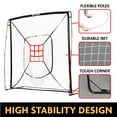 thumbnail image 6 of 7' x 7' Baseball & Softball Practice Hitting & Pitching Net similar to Bow Frame, Great for All Skill Levels, 6 of 8