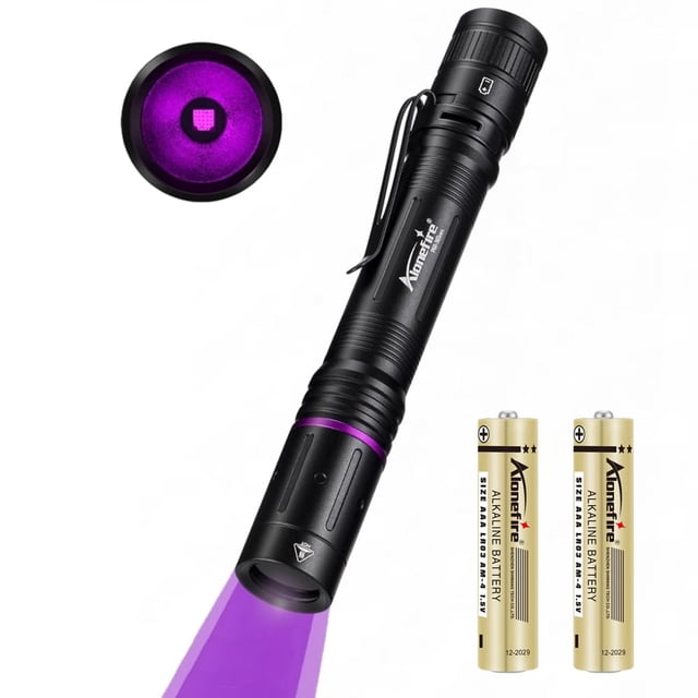 Linterna ALONEFIRE P68 3W 365nm UV Luz negra