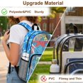 thumbnail image 6 of ZIATUBLES 17 Inch Heavy Duty Clear Backpack, Fabric & PVC Transparent Bag with Sea Turtle Ocean Print, Large Capacity See Through Bag Easy to Clean for School College Work, 6 of 7