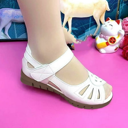 

JNGSA Rhinestone Sandals For Women Womens Slide Sandals Summer Ladies Shoes Wedge Heel Hollow Out Fish Mouth Casual Women S Sandals Womens Slide Sandals