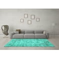 thumbnail image 3 of Ahgly Company Indoor Rectangle Oriental Turquoise Blue Asian Inspired Area Rugs, 2' x 4', 3 of 4