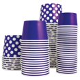 thumbnail image 3 of [50 Count] Purple Paper Ice Cream Cups - 16 oz Polka Dot Disposable Bowls - Comes in Many Colors - Frozen Dessert Supplies, 3 of 6