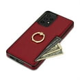 thumbnail image 6 of Allytech for Samsung Galaxy A53 5G Case with Ring Holder, Premium PU Leather Kickstand Shockproof Cards Holder Cash Pocket Wallet Case Cover for Samsung Galaxy A53 5G - Red, 6 of 7