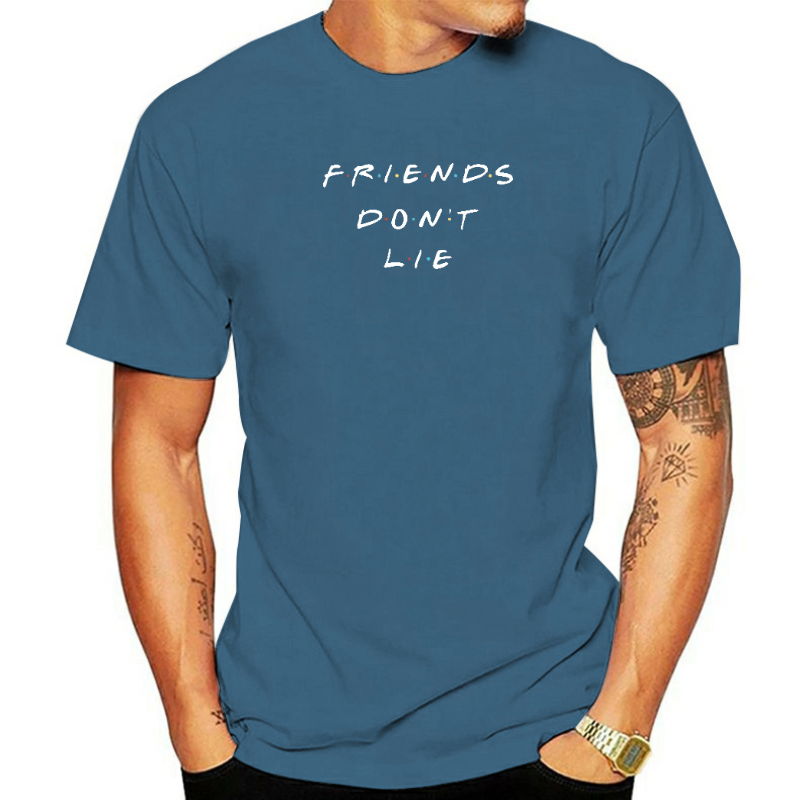 thumbnail image 3 of Título: Camiseta blanca de manga corta con estampado de letras de Stranger, talla grande, camisetas con estampado de Things Friends Don't Lie, camisetas de verano para mujer, 3 of 5